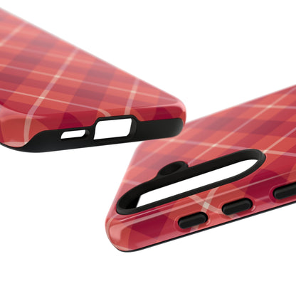 Red Plaid Crisscross – Samsung Galaxy Case - BOGO Cases
