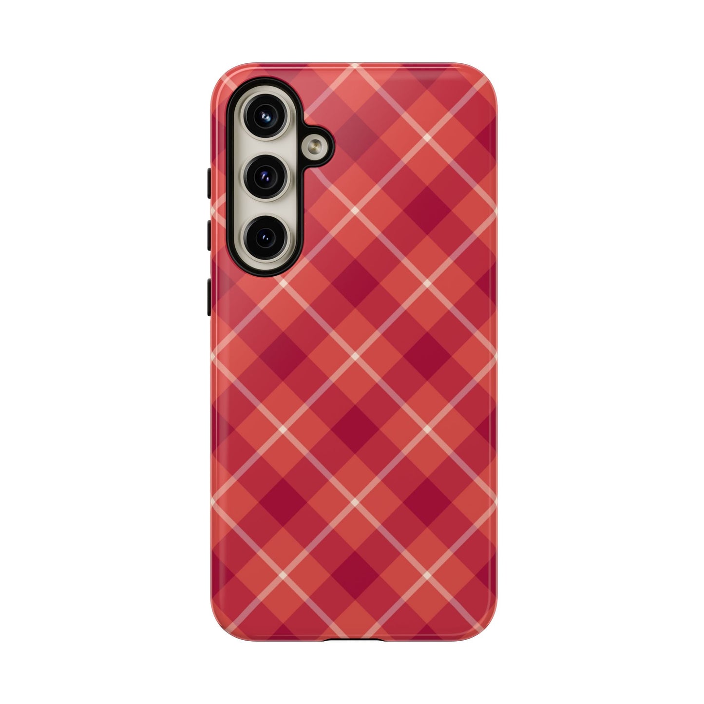 Red Plaid Crisscross – Samsung Galaxy Case - BOGO Cases