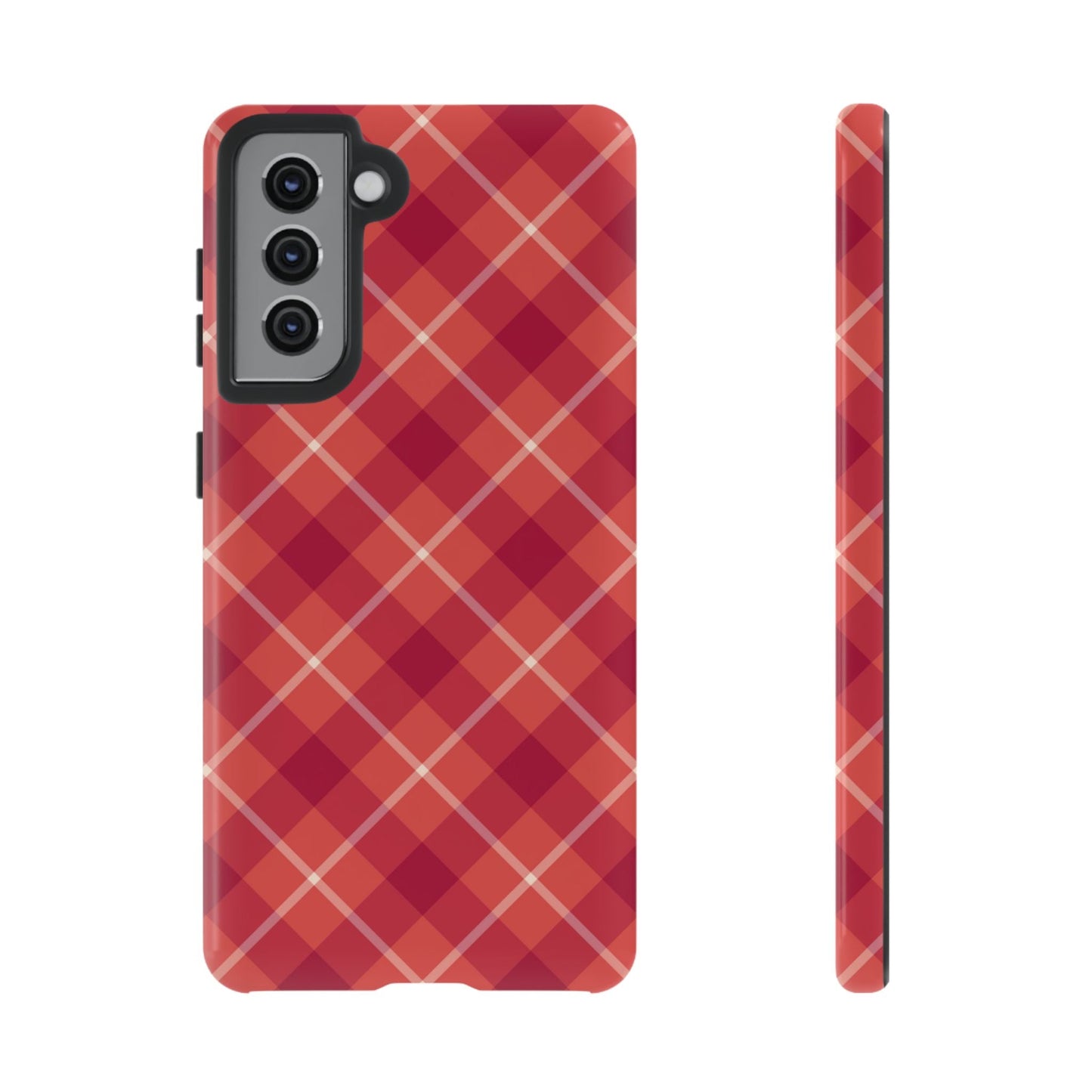 Red Plaid Crisscross – Samsung Galaxy Case - BOGO Cases