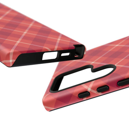 Red Plaid Crisscross – Samsung Galaxy Case - BOGO Cases