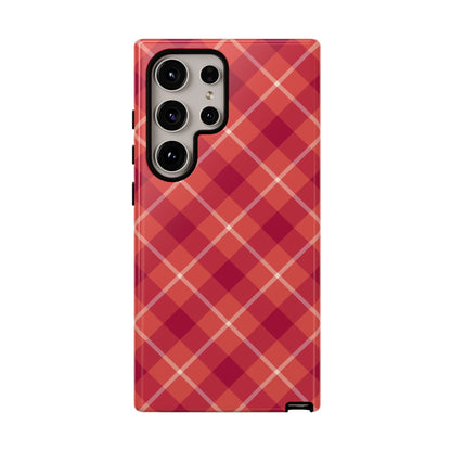 Red Plaid Crisscross – Samsung Galaxy Case - BOGO Cases