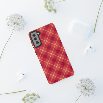 Red Plaid Crisscross – Samsung Galaxy Case - BOGO Cases