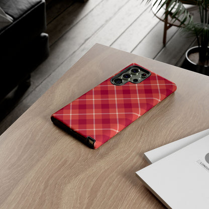 Red Plaid Crisscross – Samsung Galaxy Case - BOGO Cases