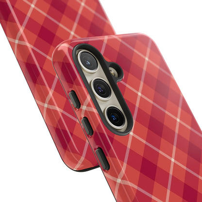 Red Plaid Crisscross – Samsung Galaxy Case - BOGO Cases
