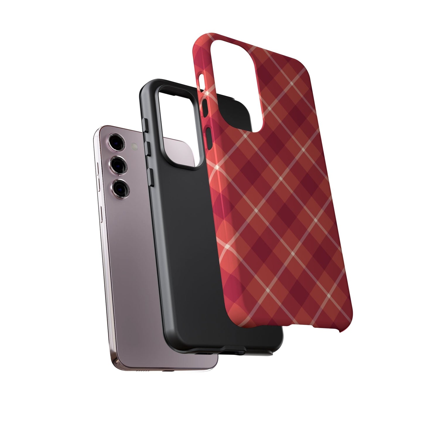 Red Plaid Crisscross – Samsung Galaxy Case - BOGO Cases