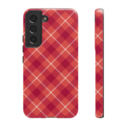 Red Plaid Crisscross – Samsung Galaxy Case - BOGO Cases
