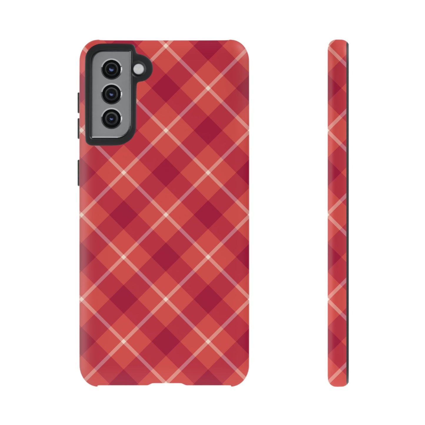 Red Plaid Crisscross – Samsung Galaxy Case - BOGO Cases