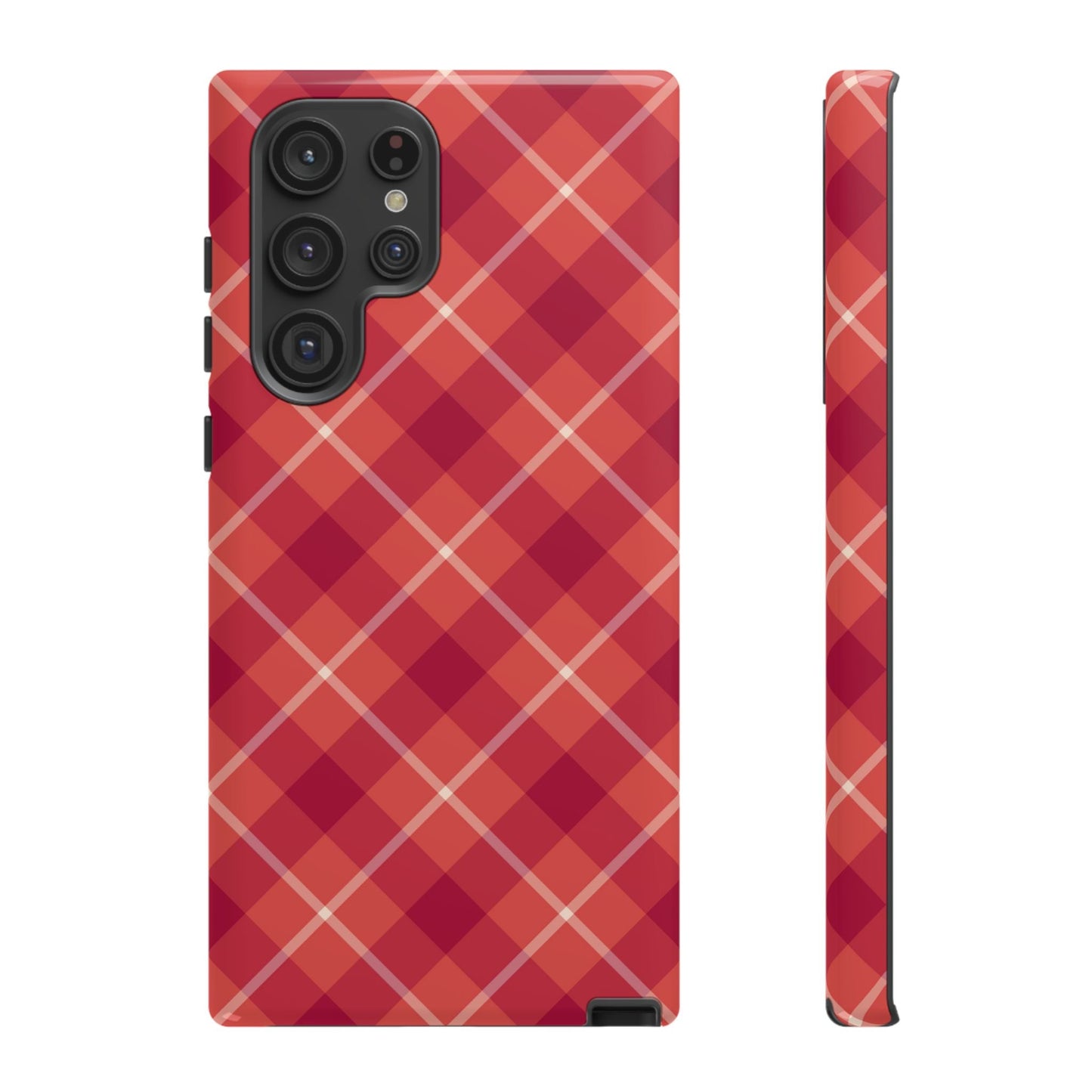 Red Plaid Crisscross – Samsung Galaxy Case - BOGO Cases