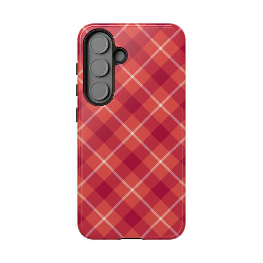 Red Plaid Crisscross – Samsung Galaxy Case - BOGO Cases