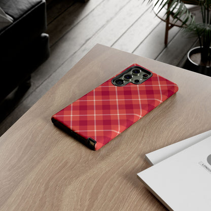 Red Plaid Crisscross – Samsung Galaxy Case - BOGO Cases