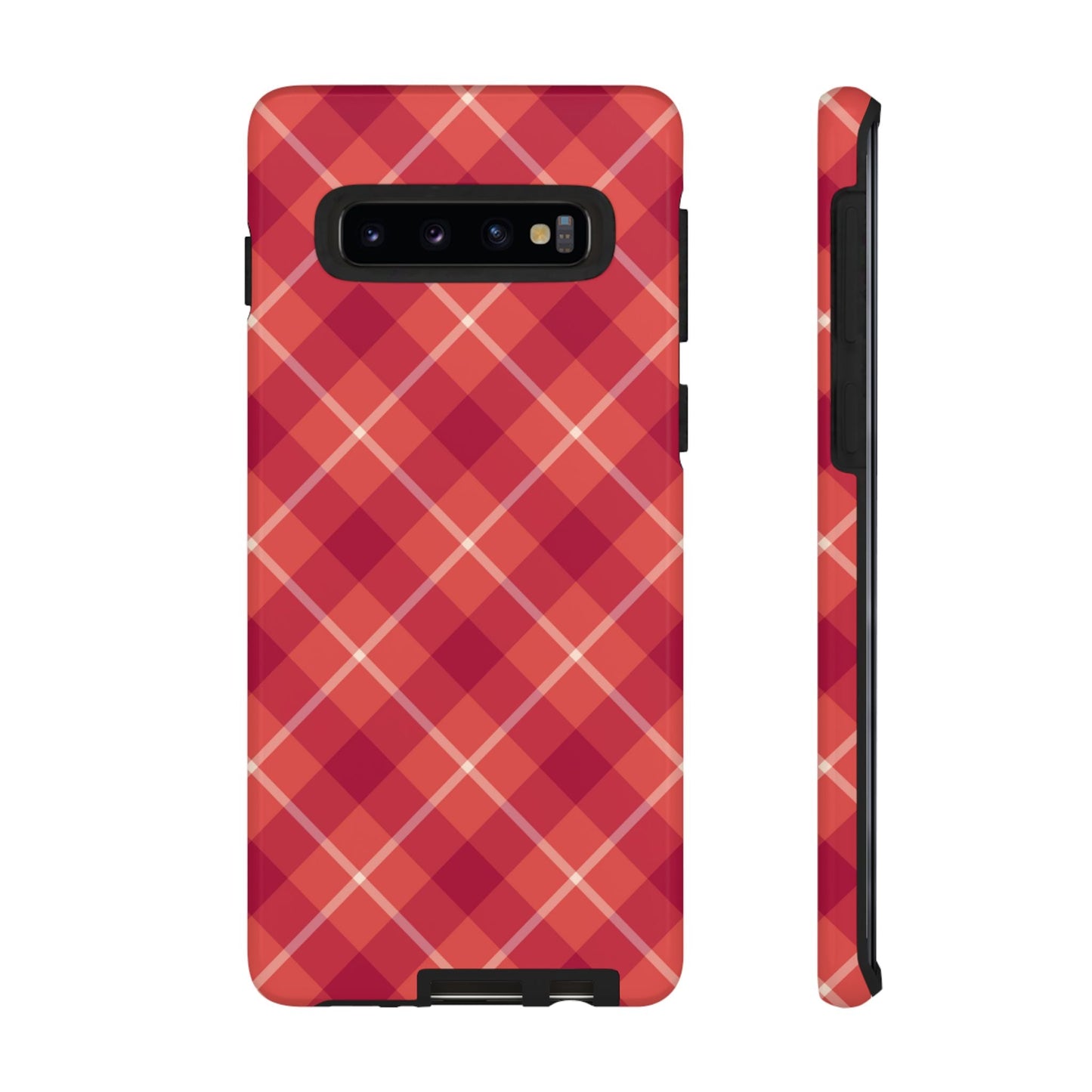 Red Plaid Crisscross – Samsung Galaxy Case - BOGO Cases