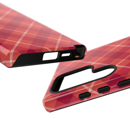 Red Plaid Crisscross – Samsung Galaxy Case - BOGO Cases