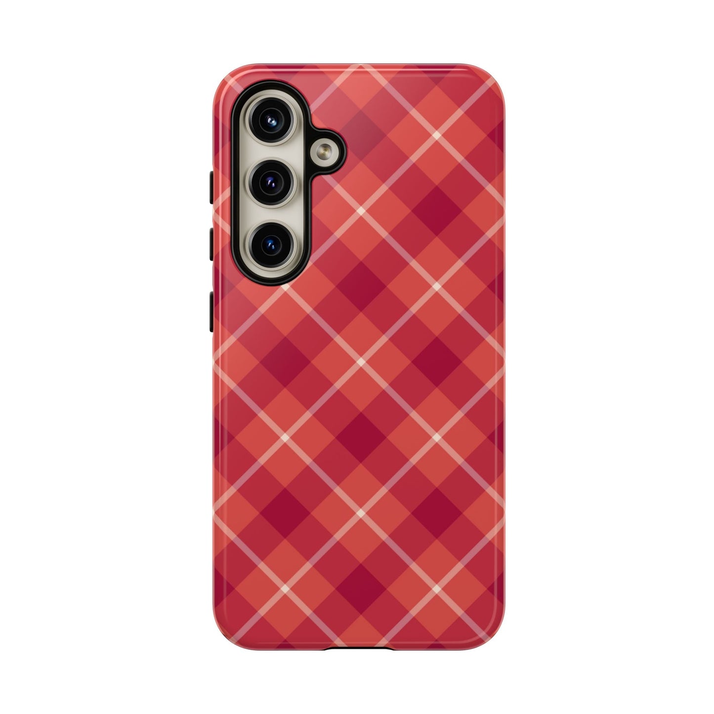Red Plaid Crisscross – Samsung Galaxy Case - BOGO Cases