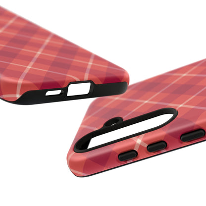 Red Plaid Crisscross – Samsung Galaxy Case - BOGO Cases