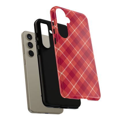 Red Plaid Crisscross – Samsung Galaxy Case - BOGO Cases
