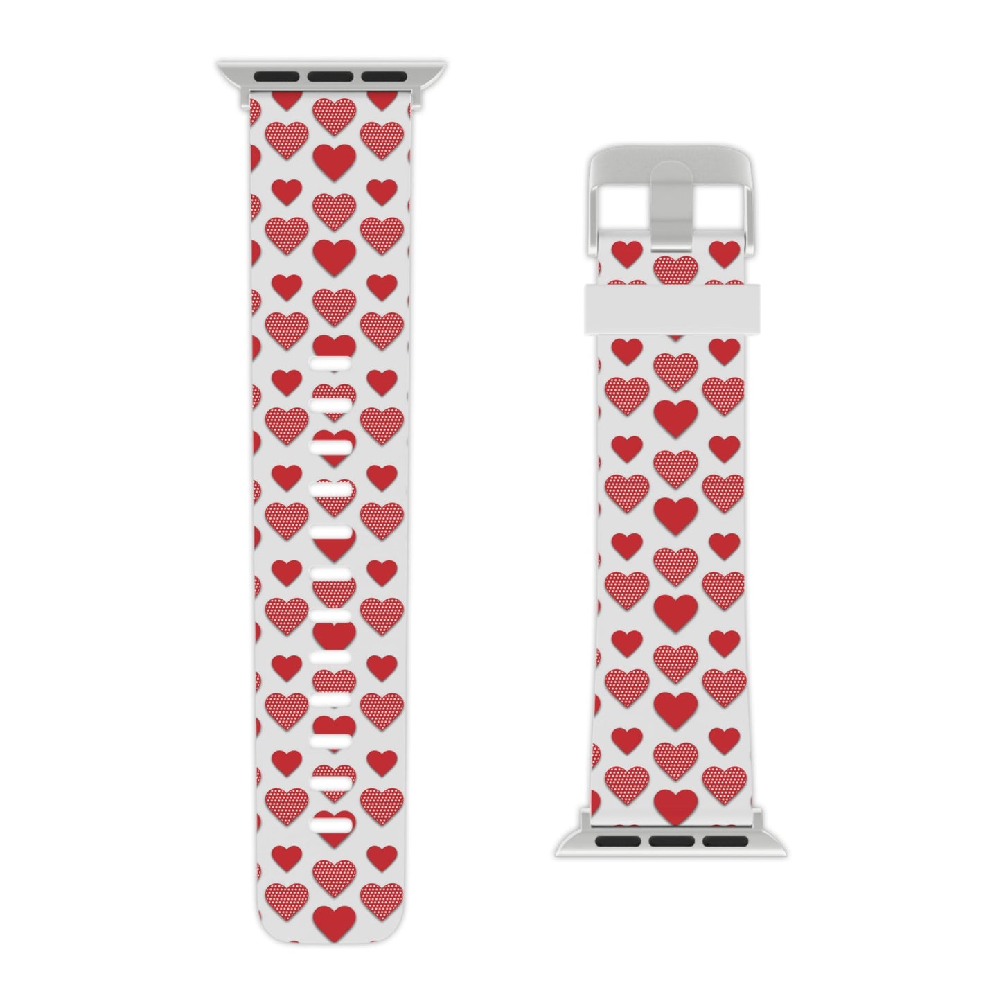  Red & Polka Dot Hearts Apple Watch Band - BOGO Cases