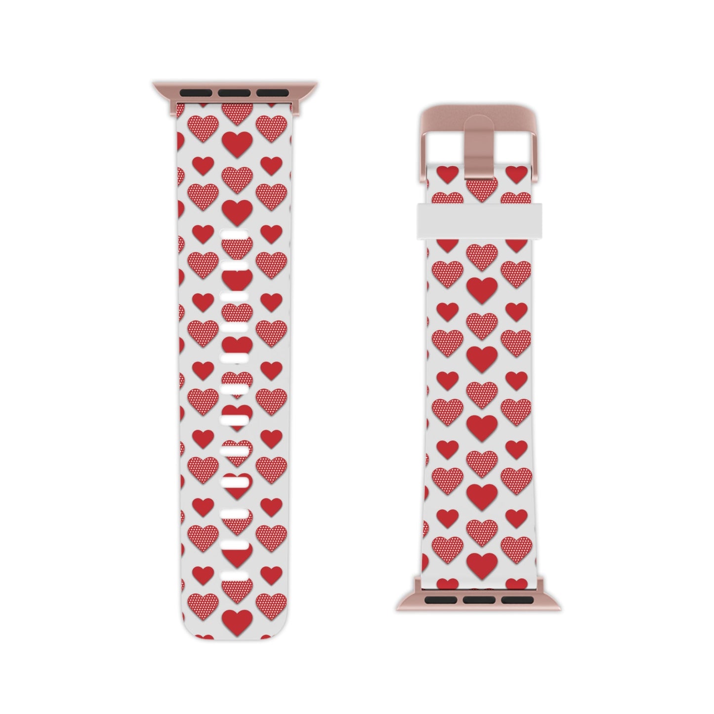  Red & Polka Dot Hearts Apple Watch Band - BOGO Cases