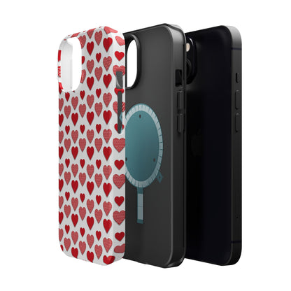 Red & Polka Dot Hearts MagSafe Case - BOGO Cases