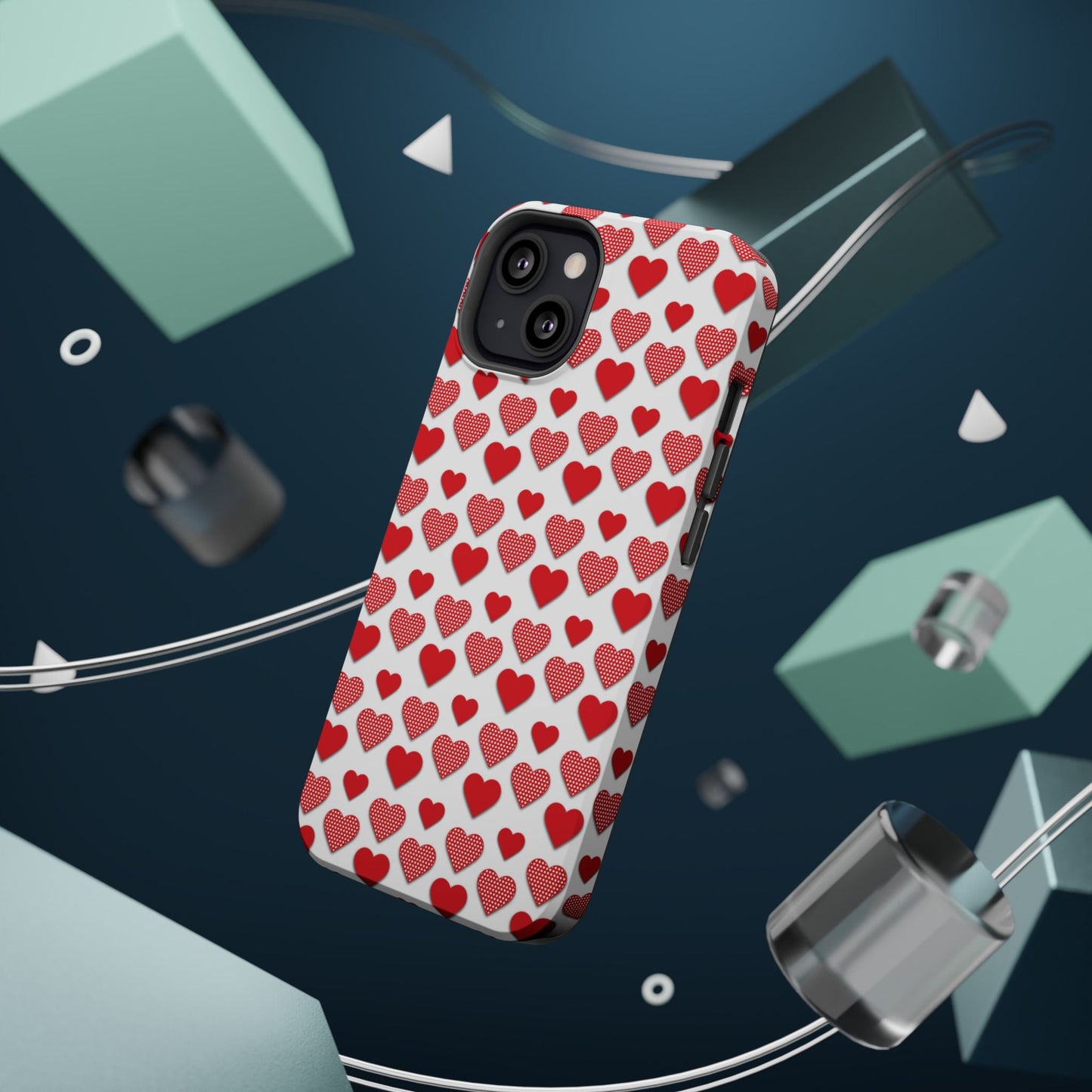 Red & Polka Dot Hearts MagSafe Case - BOGO Cases