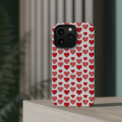 Red & Polka Dot Hearts MagSafe Case - BOGO Cases
