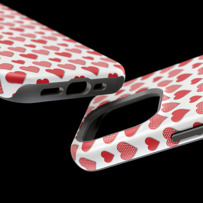 Red & Polka Dot Hearts MagSafe Case - BOGO Cases