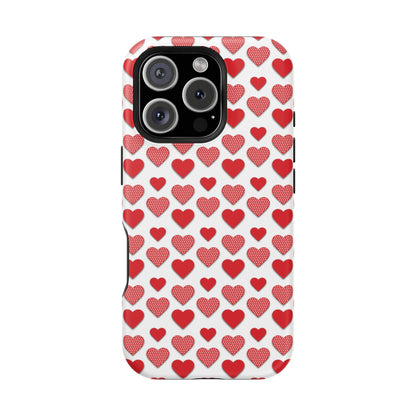 Red & Polka Dot Hearts MagSafe Case - BOGO Cases