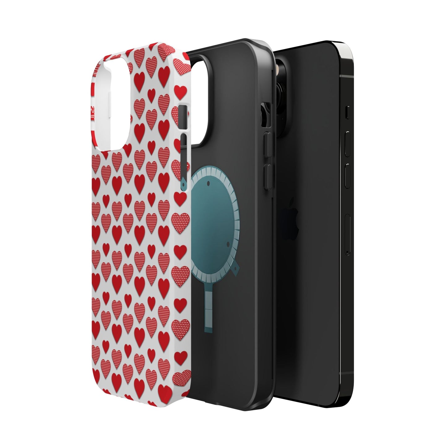Red & Polka Dot Hearts MagSafe Case - BOGO Cases