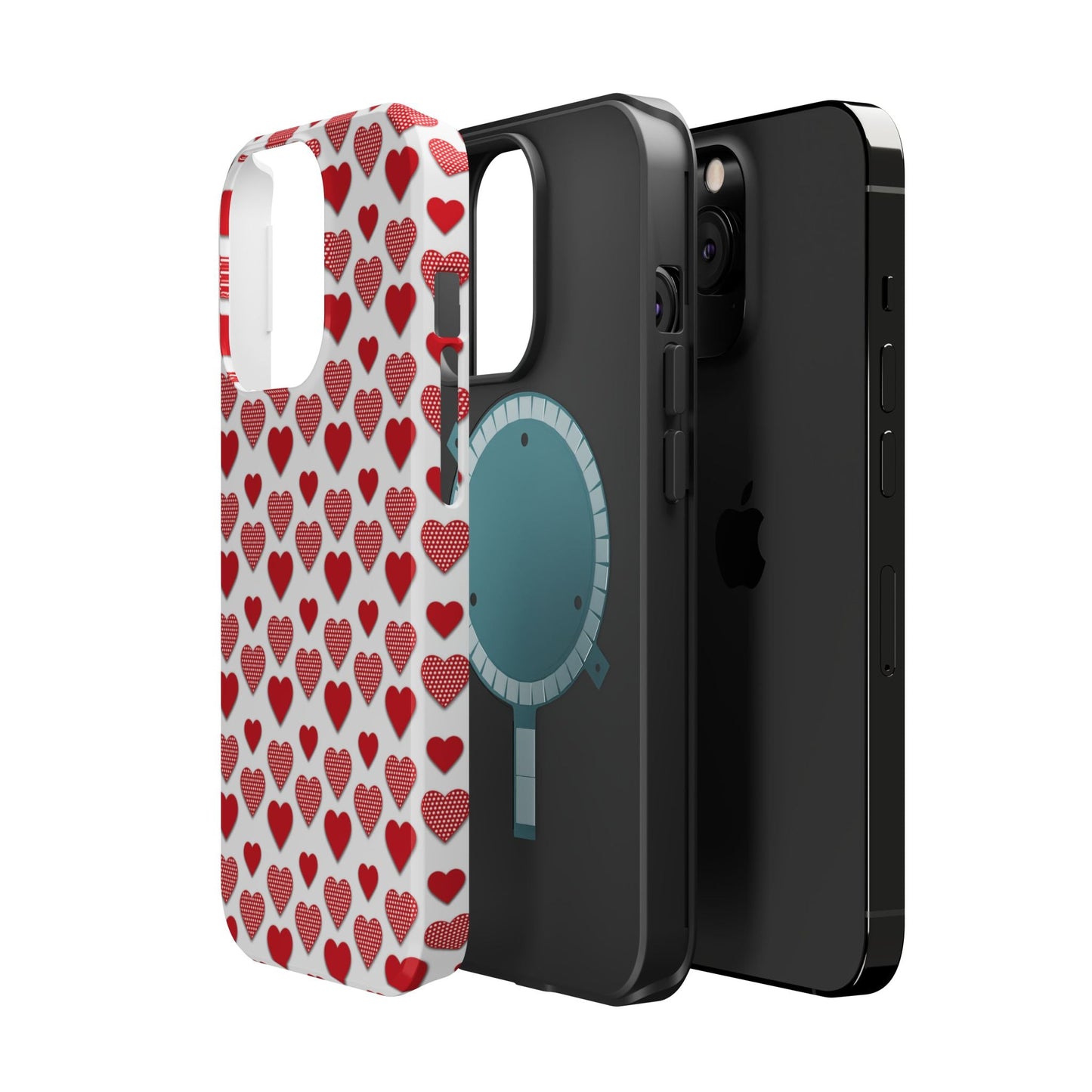Red & Polka Dot Hearts MagSafe Case - BOGO Cases