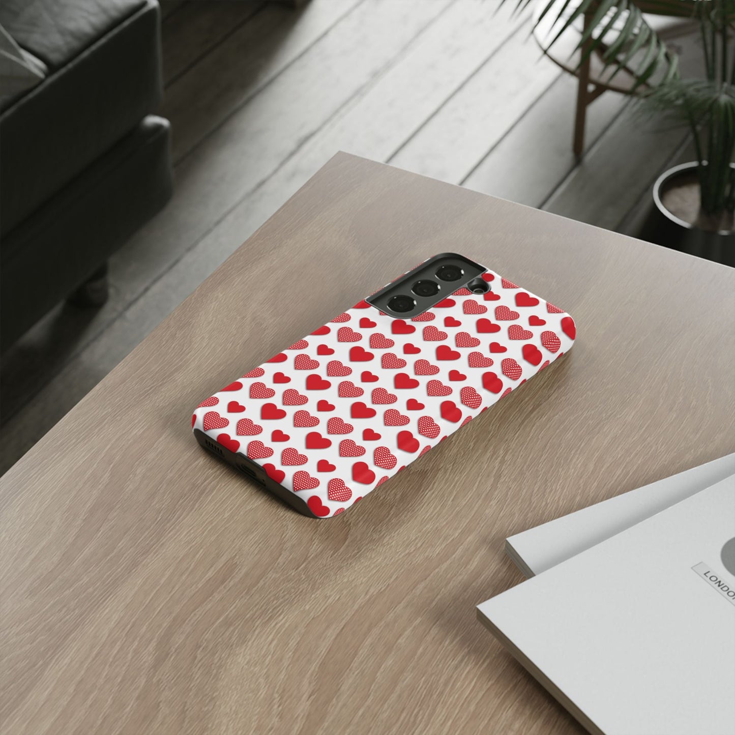 Red & Polka Dot Hearts Samsung Case - BOGO Cases