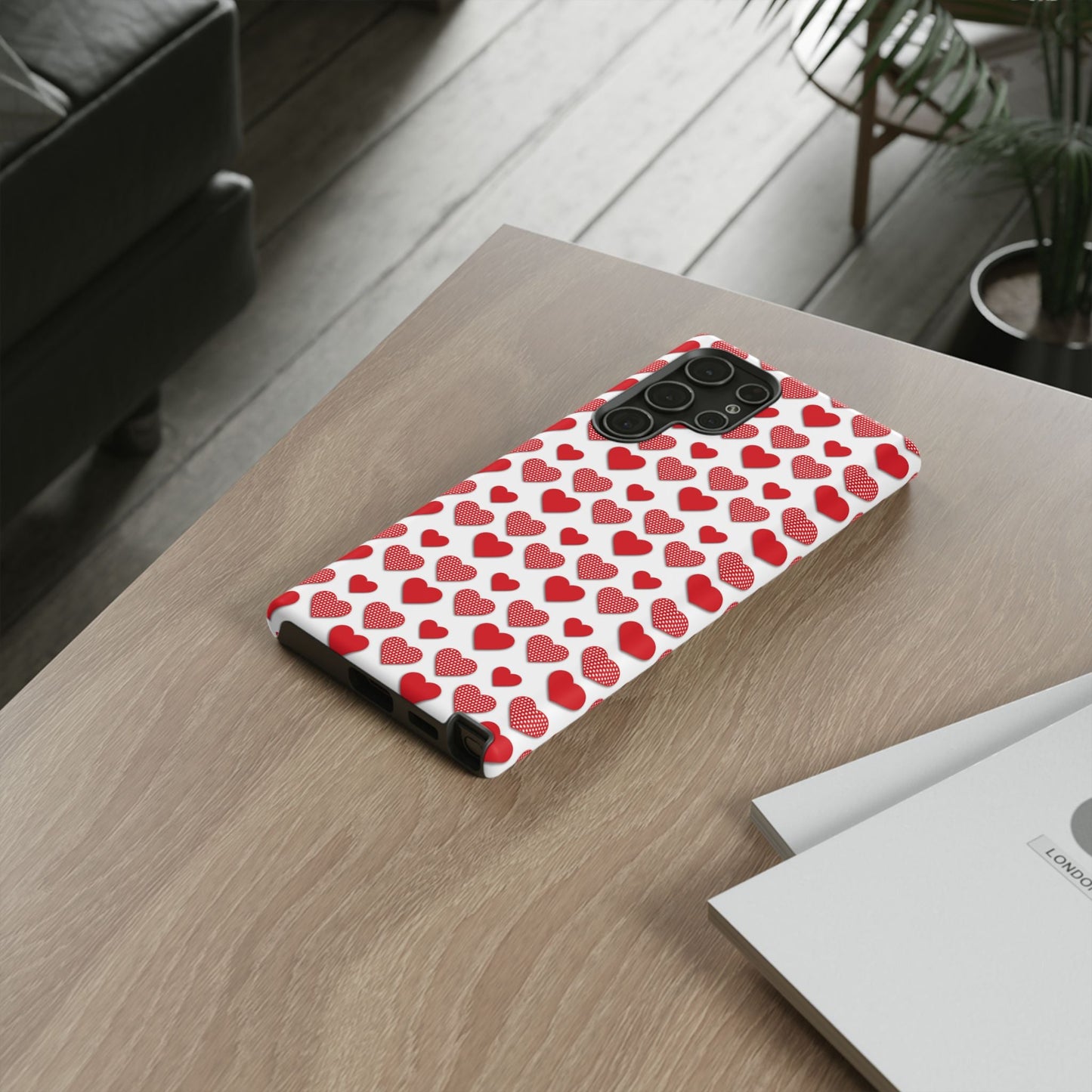 Red & Polka Dot Hearts Samsung Case - BOGO Cases