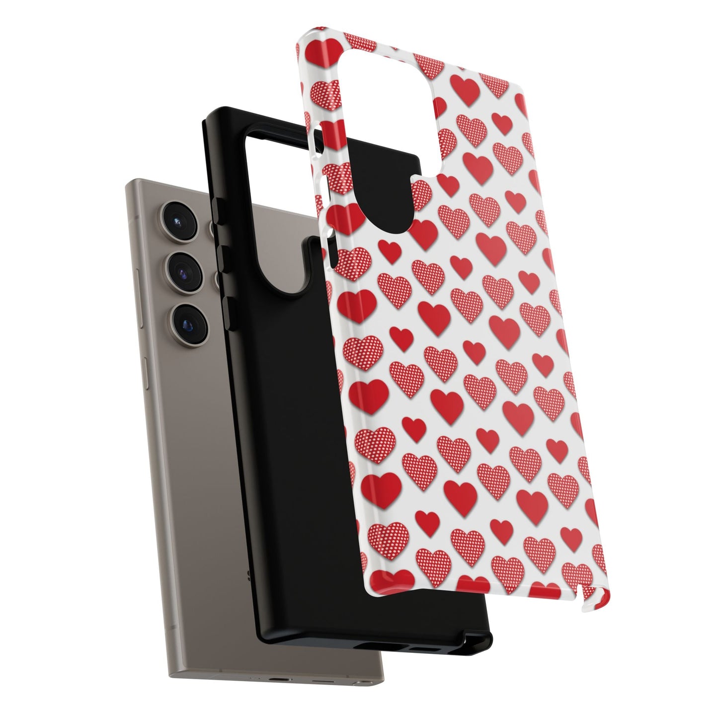 Red & Polka Dot Hearts Samsung Case - BOGO Cases