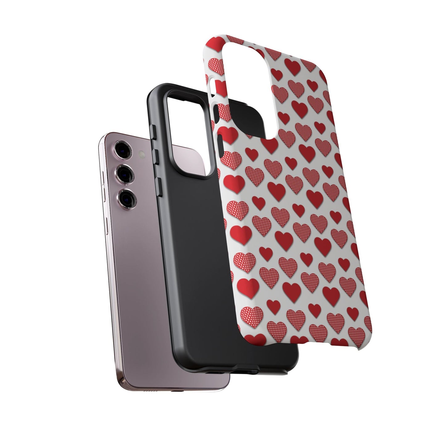 Red & Polka Dot Hearts Samsung Case - BOGO Cases