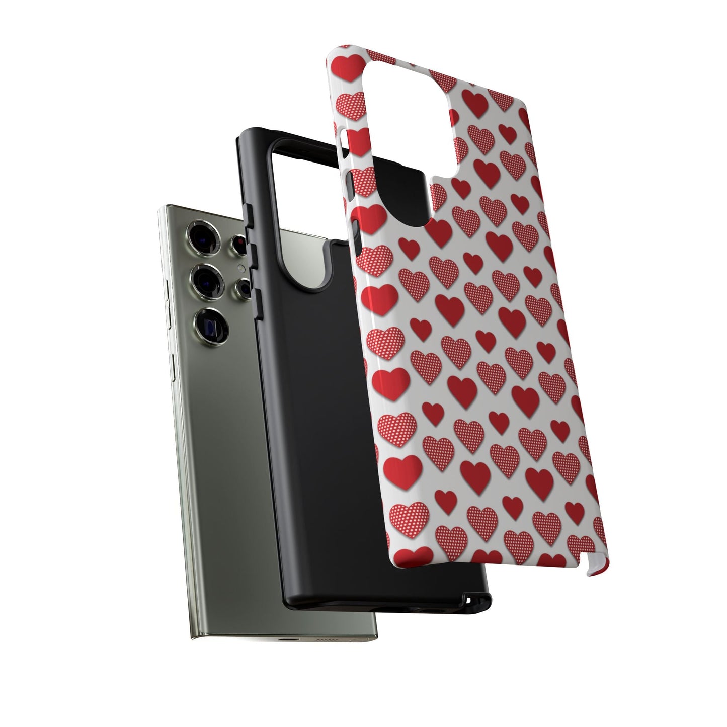 Red & Polka Dot Hearts Samsung Case - BOGO Cases