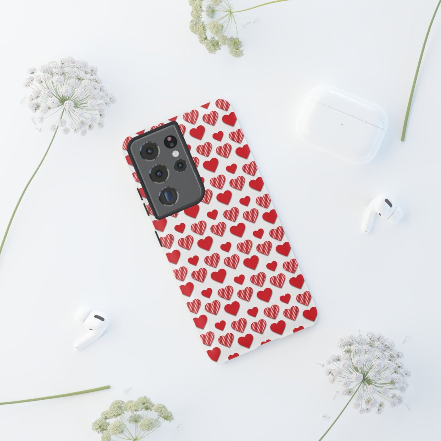 Red & Polka Dot Hearts Samsung Case - BOGO Cases