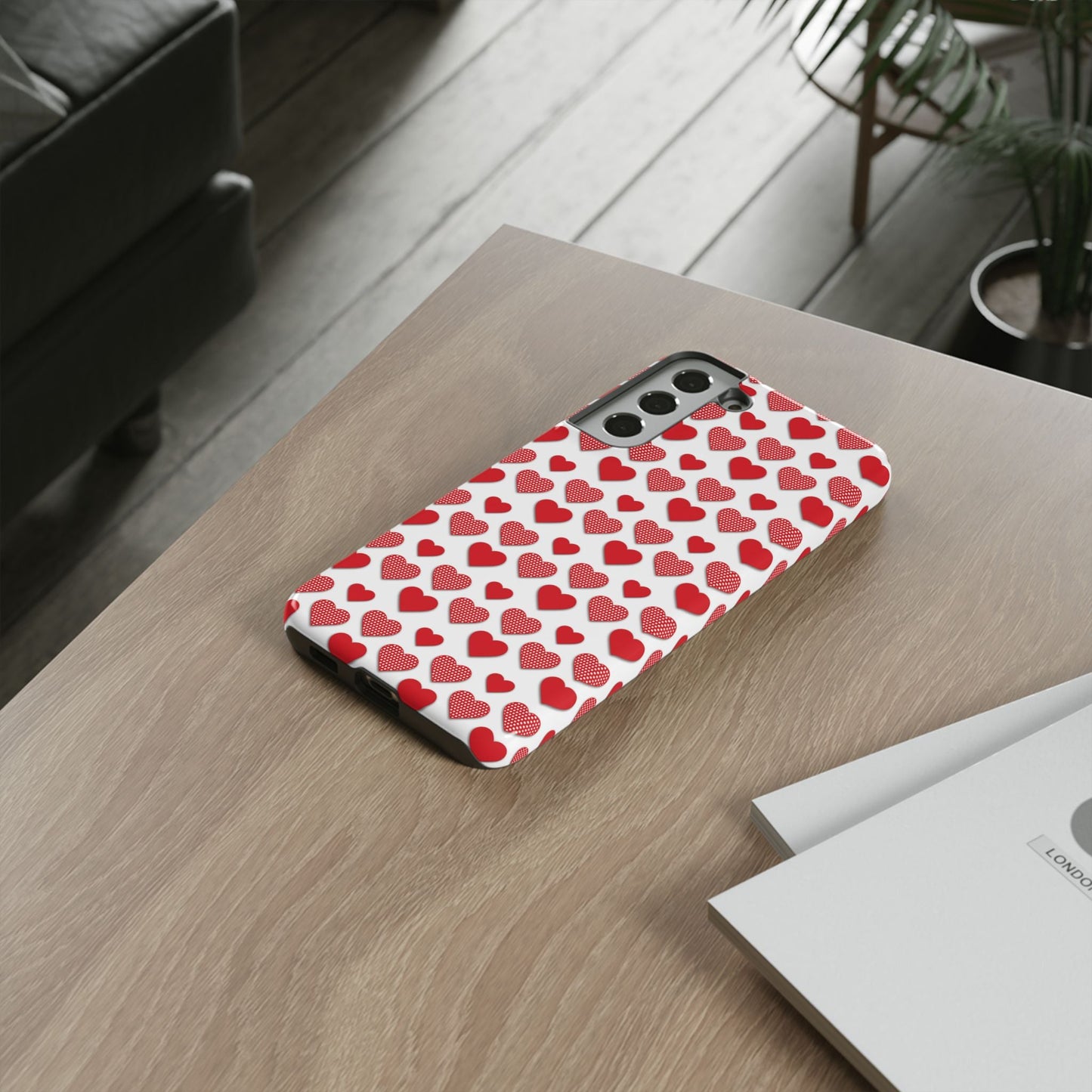 Red & Polka Dot Hearts Samsung Case - BOGO Cases