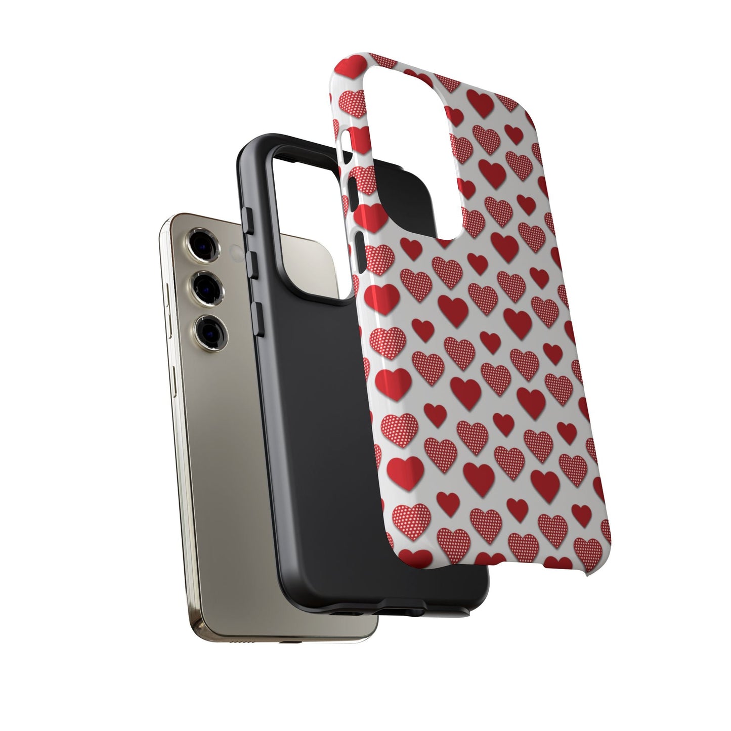 Red & Polka Dot Hearts Samsung Case - BOGO Cases