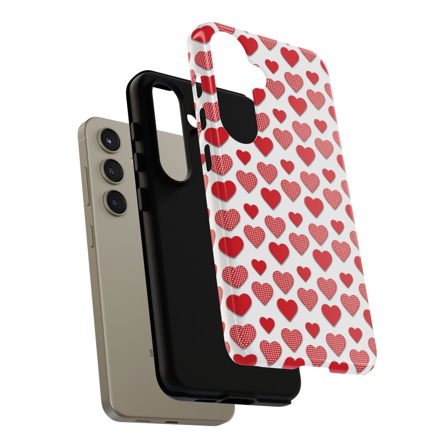 Red & Polka Dot Hearts Samsung Case - BOGO Cases