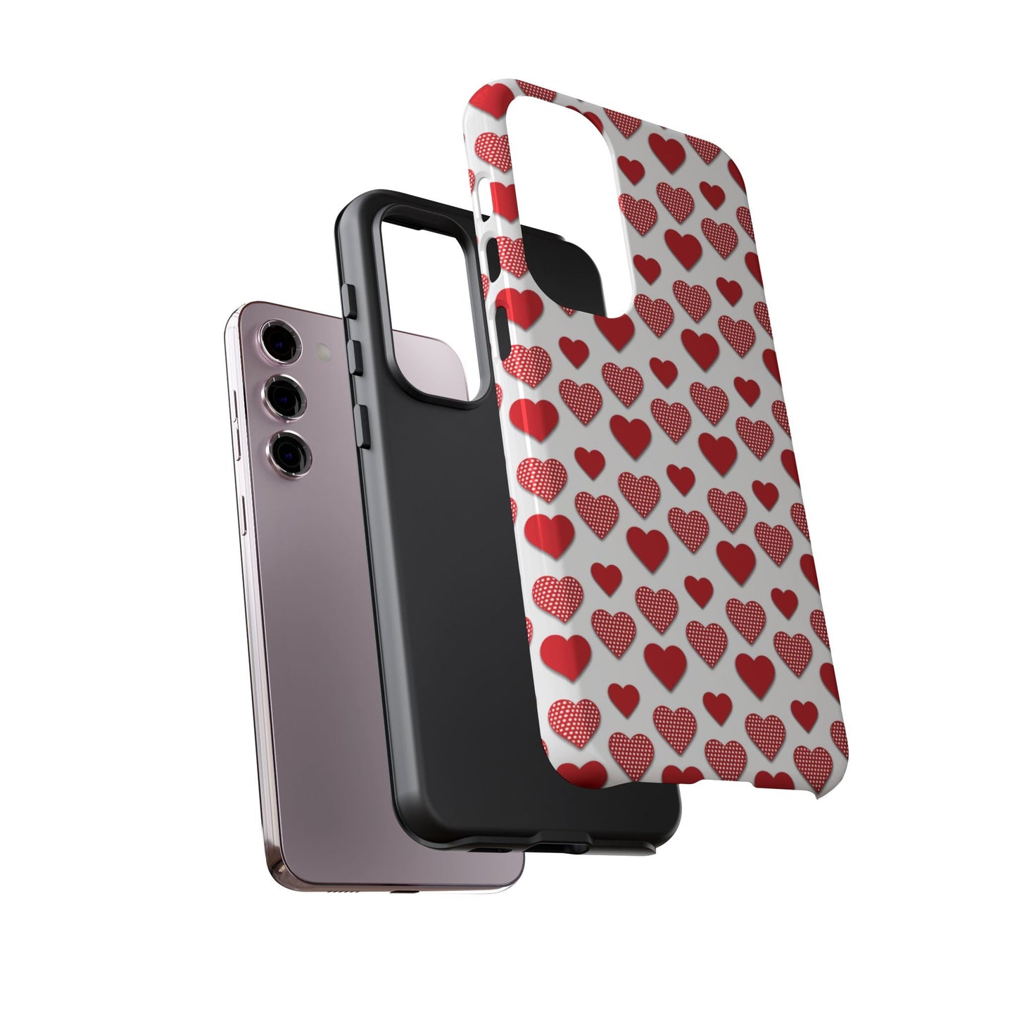 Red & Polka Dot Hearts Samsung Case - BOGO Cases