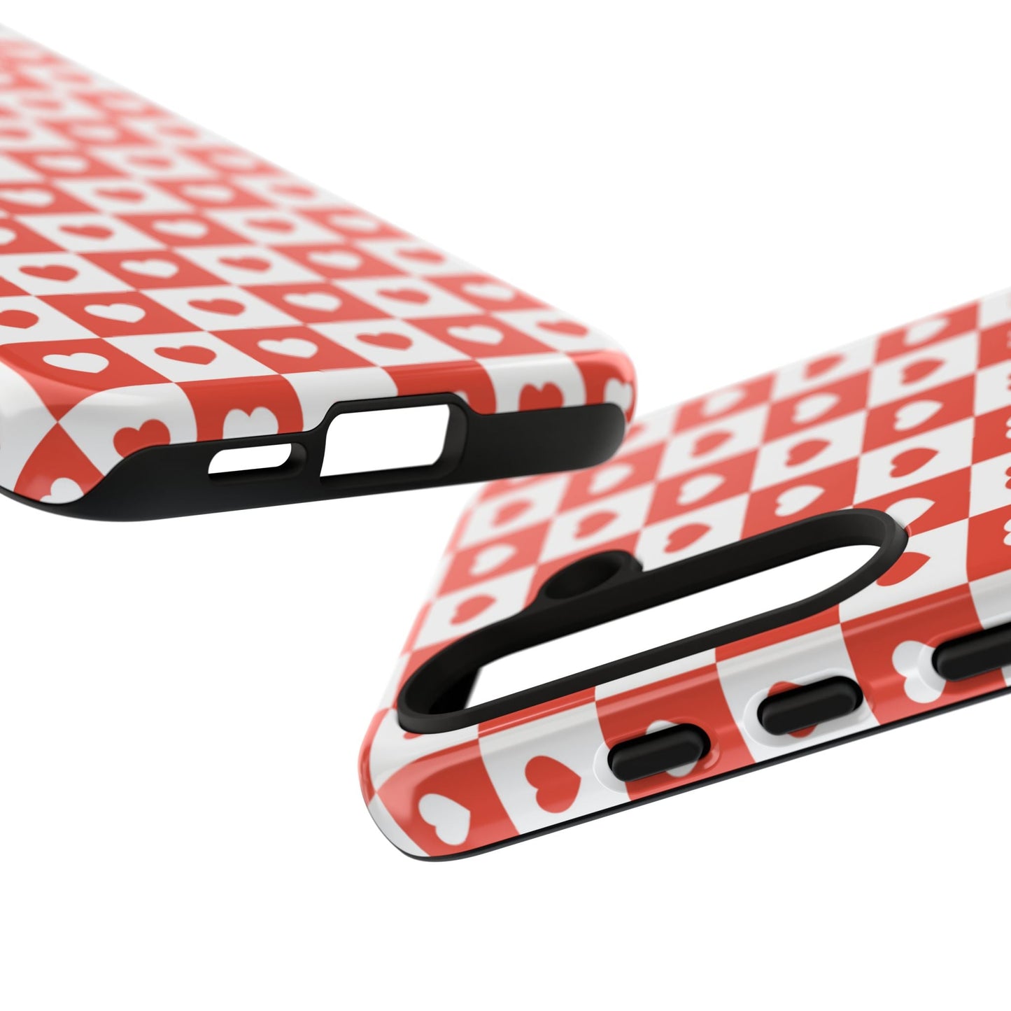Red & White Heart Checkerboard – Samsung Galaxy Case - BOGO Cases