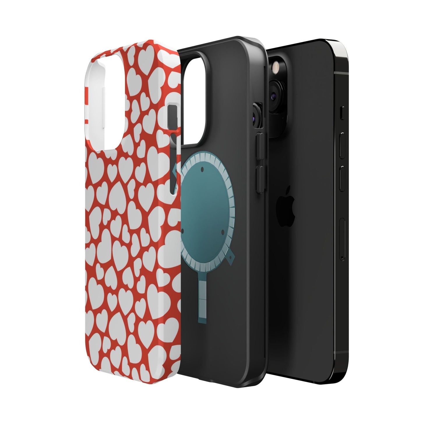 Red & White Heart Pattern MagSafe Case - BOGO Cases