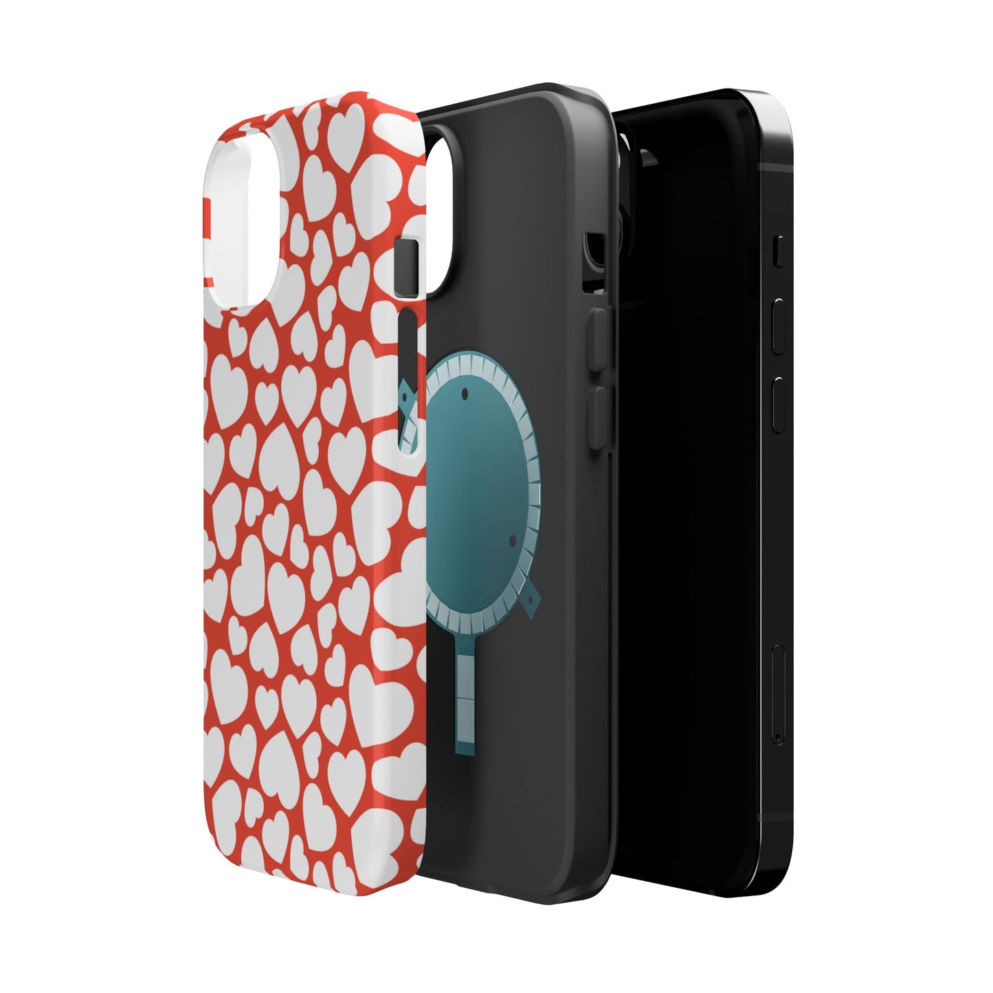 Red & White Heart Pattern MagSafe Case - BOGO Cases