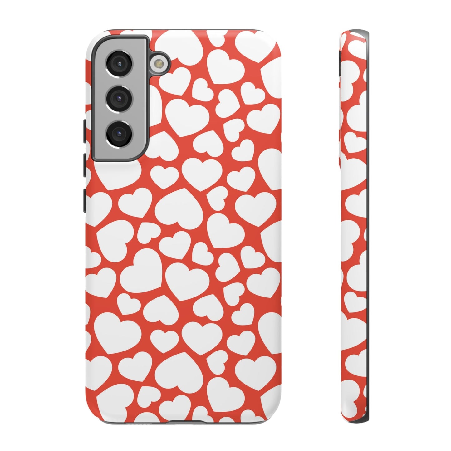 Red & White Heart Pattern Samsung Case - BOGO Cases