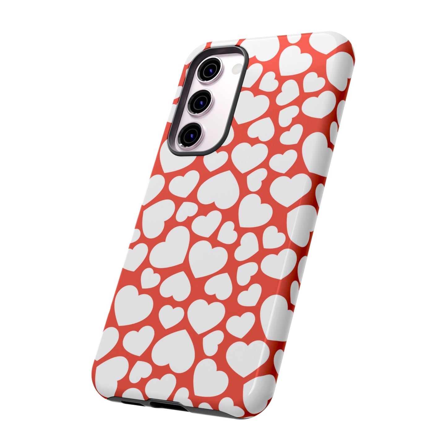 Red & White Heart Pattern Samsung Case - BOGO Cases