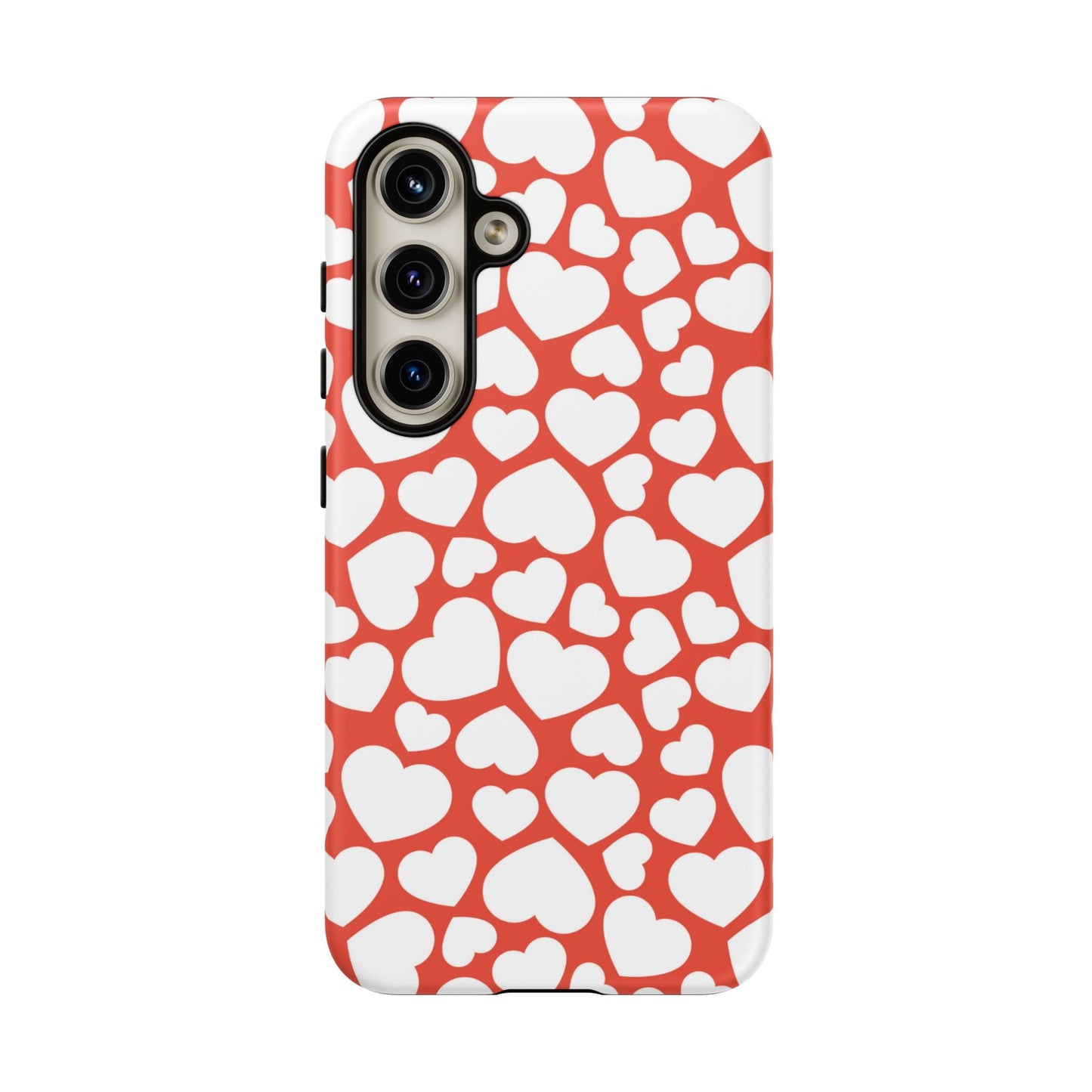 Red & White Heart Pattern Samsung Case - BOGO Cases