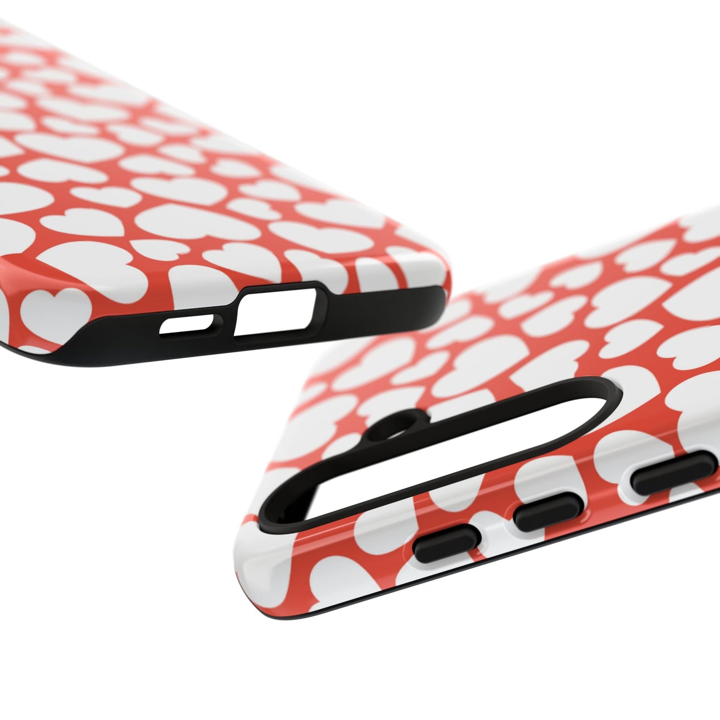 Red & White Heart Pattern Samsung Case - BOGO Cases