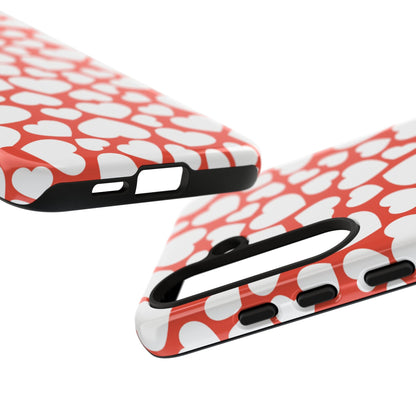 Red & White Heart Pattern Samsung Case - BOGO Cases