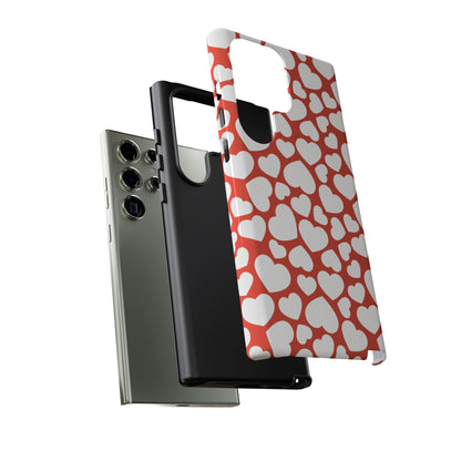 Red & White Heart Pattern Samsung Case - BOGO Cases