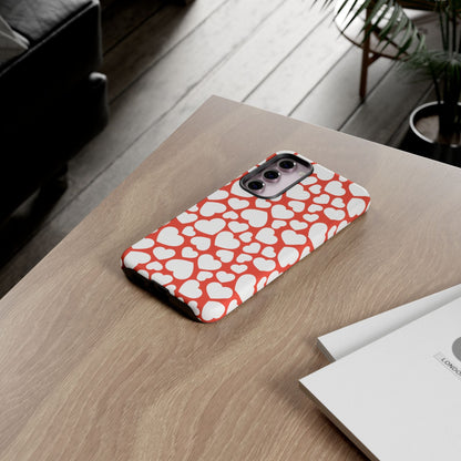 Red & White Heart Pattern Samsung Case - BOGO Cases