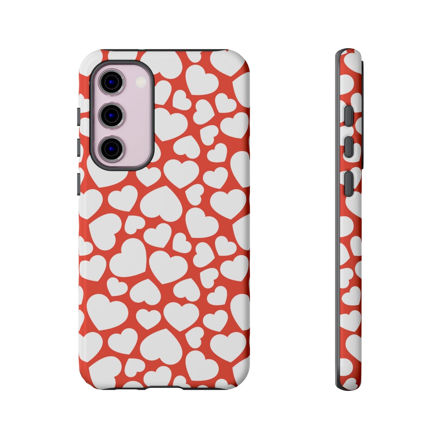 Red & White Heart Pattern Samsung Case - BOGO Cases