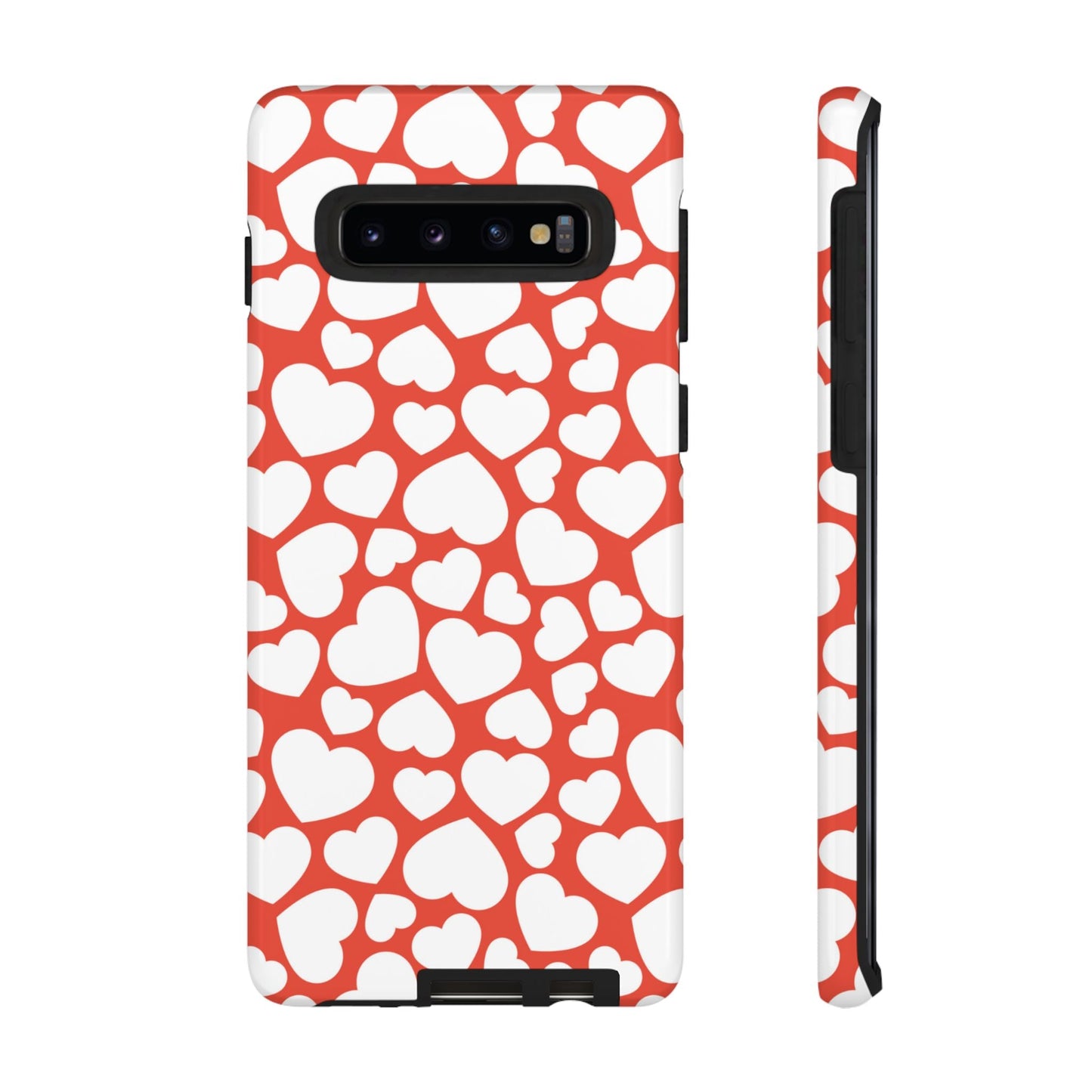 Red & White Heart Pattern Samsung Case - BOGO Cases
